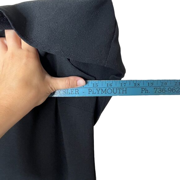 Charles Henry Off Shoulder Ruffle Crepe Dress Sz XS Mini Little Black Dress - Picture 9 of 11